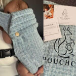 PouchCo PREMIUM Ergonomic Baby Carrier - Sky Blue 100% Cotton Denim Fabric Clearance Sale!! Limited Stock!!