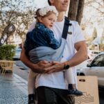 PouchCo Adventurer Ergonomic Toddler Sling Carrier - Denim