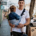 PouchCo Adventurer Ergonomic Toddler Sling Carrier - Denim