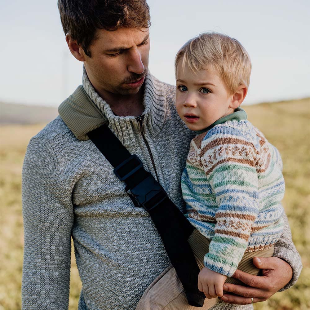 PouchCo Adventurer Ergonomic Toddler Sling Carrier - Olive Corduroy