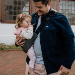 PouchCo Adventurer Ergonomic Toddler Sling Carrier - Stone Corduroy