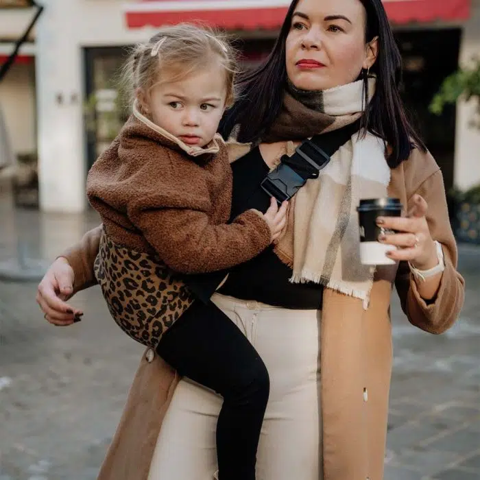 PouchCo Adventurer Ergonomic Toddler Sling Carrier - Leopard