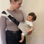 PouchCo Adventurer Ergonomic Toddler Sling Carrier - Light Brown Plaid