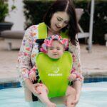 PouchCo Aqua Neoprene Waterproof Baby Carrier - Lime Green