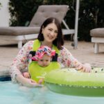 PouchCo Aqua Neoprene Waterproof Baby Carrier - Lime Green