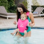 PouchCo Aqua Neoprene Waterproof Baby Carrier - Rose Pink