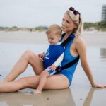 PouchCo Aqua Neoprene Waterproof Baby Carrier - Royal Blue