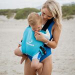 PouchCo Aqua Neoprene Waterproof Baby Carrier - Sky Blue