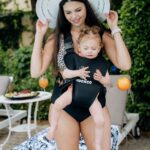 PouchCo Aqua Neoprene Waterproof Baby Carrier - Onyx Black