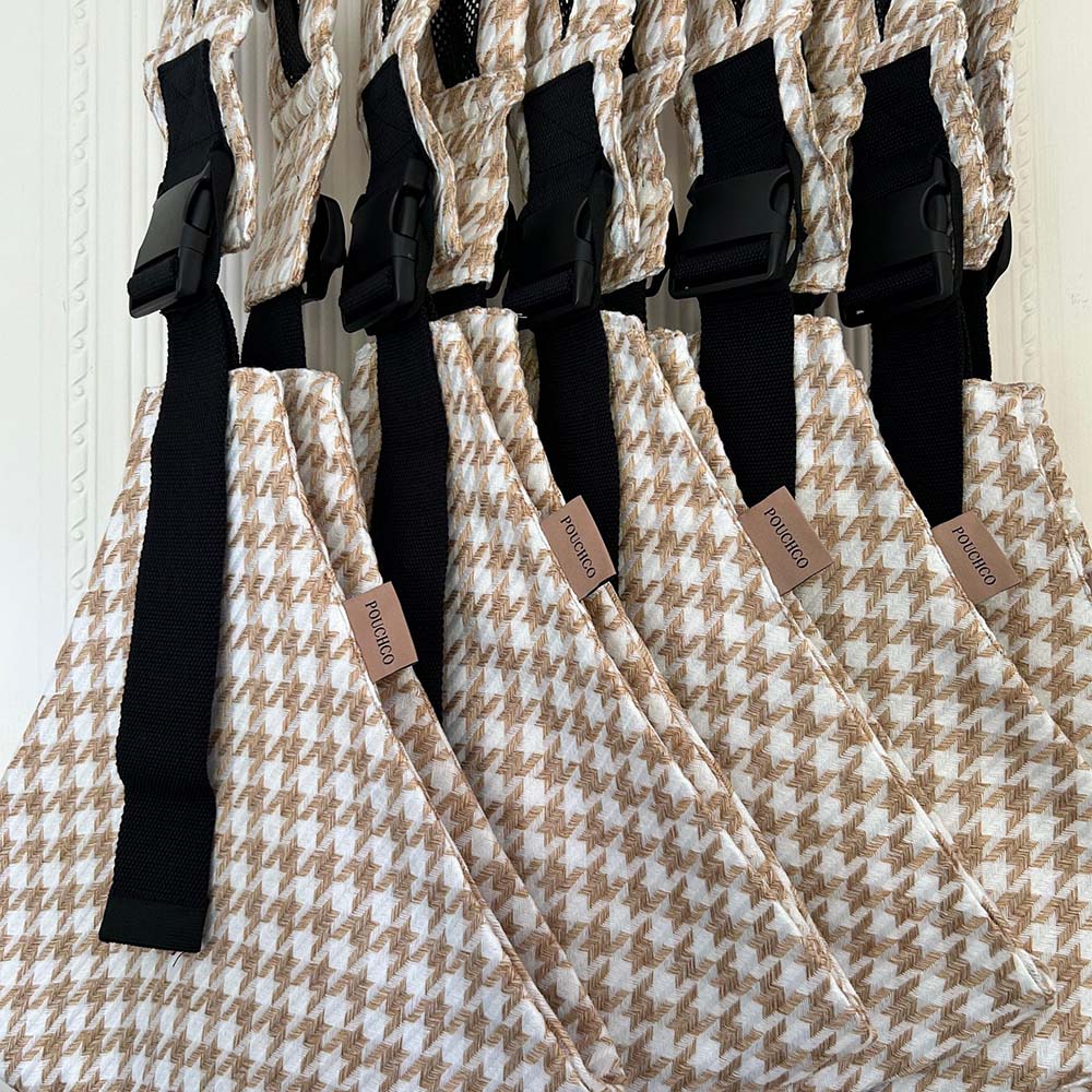PouchCo Adventurer Ergonomic Toddler Sling Carrier - Light Brown Plaid