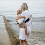 PouchCo Totterrain Ergonomic Toddler Swing Carrier - Khaki Beige - Image 11