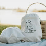 PouchCo Comfort Baby Carrier - Beige & White Houndstooth - Image 3