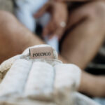 PouchCo Comfort Baby Carrier - Beige & White Houndstooth - Image 4