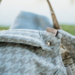 PouchCo Comfort Baby Carrier - Beige & White Houndstooth - Image 5