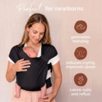 Cuddle Newborn Waistband Wrap Carrier - Black - Image 2