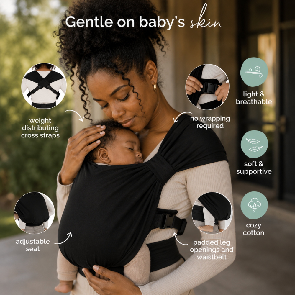 Cuddle Newborn Waistband Wrap Carrier - Black (Pre-Orders Open: Est. Arrival 20 August 2026) - Image 4