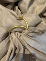 Ring Sling Baby Carrier - 100% pure linen - Sandstone - Image 5