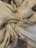Ring Sling Baby Carrier - 100% pure linen - Sandstone - Image 4