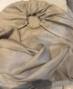 Ring Sling Baby Carrier - 100% pure linen - Sandstone - Image 3