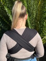 Pouchco Bond Newborn to Toddler Baby Wrap Carrier - Black - Image 4