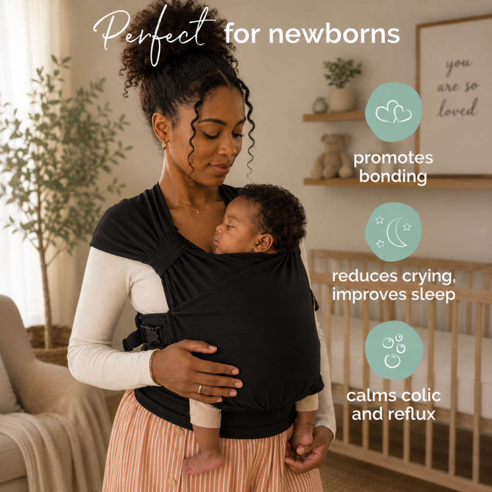 Cuddle Newborn Waistband Wrap Carrier - Black (Pre-Orders Open: Est. Arrival 20 August 2026) - Image 3