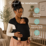 Cuddle Newborn Waistband Wrap Carrier - Black (Pre-Orders Open: Est. Arrival 20 August 2026) - Image 3