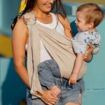 Pure Linen Ring Sling - Sandstone with Gold Rings - Image 11