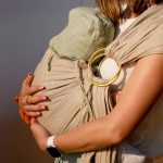 Pure Linen Ring Sling - Sandstone with Gold Rings - Image 2