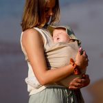 Pure Linen Ring Sling - Sandstone with Gold Rings - Image 6
