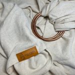 Pure Linen Ring Sling - Oatmeal with Brown Rings - Image 9