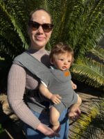 Pouchco Bond Newborn to Toddler Baby Wrap Carrier - Grey - Image 10