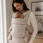 PouchCo SnugGo Baby Carrier - Beige Houndstooth