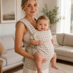 SnugGo Baby Carrier - Beige Houndstooth - Image 2