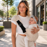 Adventurer Toddler Sling Carrier - Beige & White (Pre Order for stock arriving 30 September)
