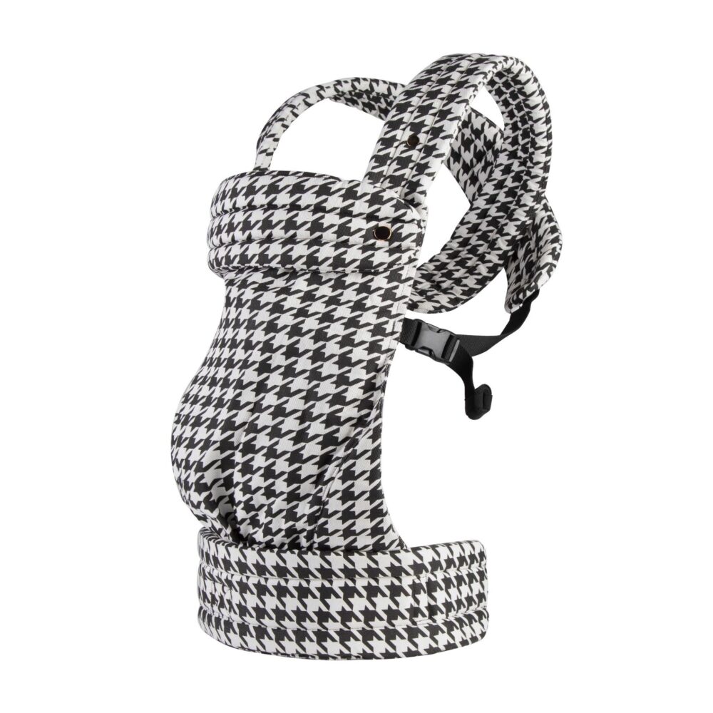SnugGo Baby Carrier - Black & White Houndstooth (Stock Arriving 30 July 2026) - Image 3