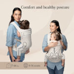 SnugGo Baby Carrier - Beige Houndstooth - Image 2
