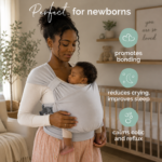 Cuddle Newborn Waistband Wrap Carrier - Soft Grey (Next Stock arriving 20 August 2026 for Pre Orders) - Image 2