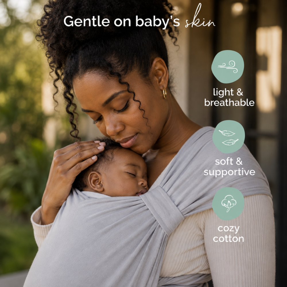 Cuddle Newborn Waistband Wrap Carrier - Soft Grey (Next Stock arriving 20 August 2026 for Pre Orders) - Image 3