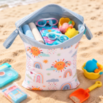 Baby Eco Waterproof Wet Dry Separation Pouch - Sunshine & Rainbow - Image 2