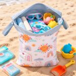 Baby Eco Waterproof Wet Dry Separation Pouch - Sunshine & Rainbow - Image 2