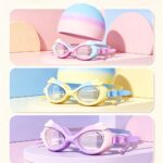 UV Shield Anti-Fog Goggles & Earplugs & Silicone Swim Cap - Pink - Image 3