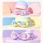 UV Shield Anti-Fog Goggles & Earplugs & Silicone Swim Cap - Yellow & Blue - Image 2