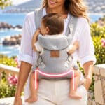 3D AirFlow Baby Carrier - Light Grey - Image 3